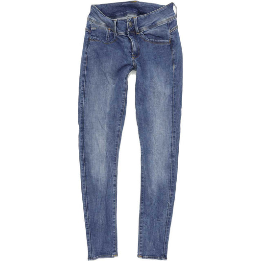 G-Star Women Blue Skinny Slim Stretch Jeans W25 L30