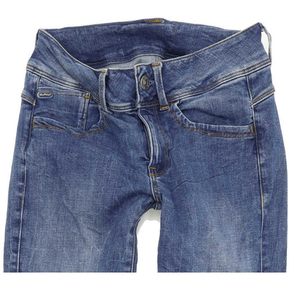 G-Star Women Blue Skinny Slim Stretch Jeans W25 L30