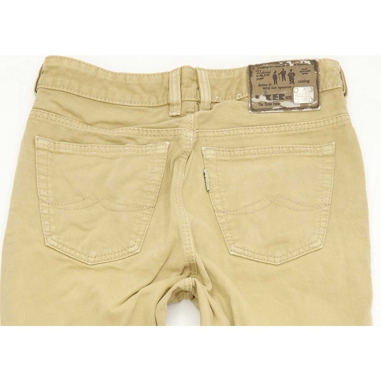 Joker Double Saddle  Men Beige Straight Regular Jeans W33 L32
