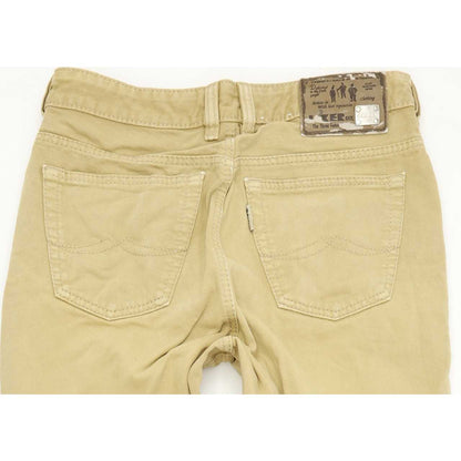 Joker Double Saddle  Men Beige Straight Regular Jeans W33 L32