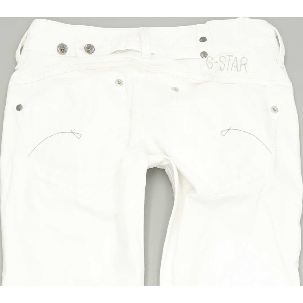 G-Star Midge Women White Straight Regular Stretch Jeans W26 L32