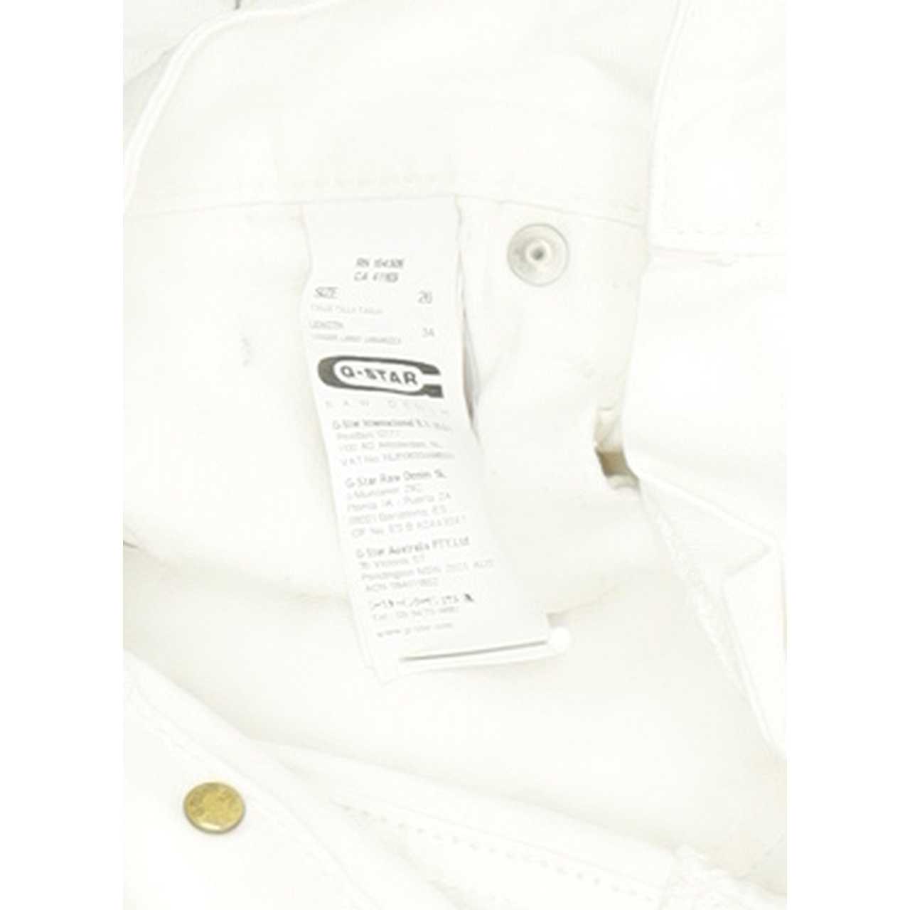 G-Star Midge Women White Straight Regular Stretch Jeans W26 L32