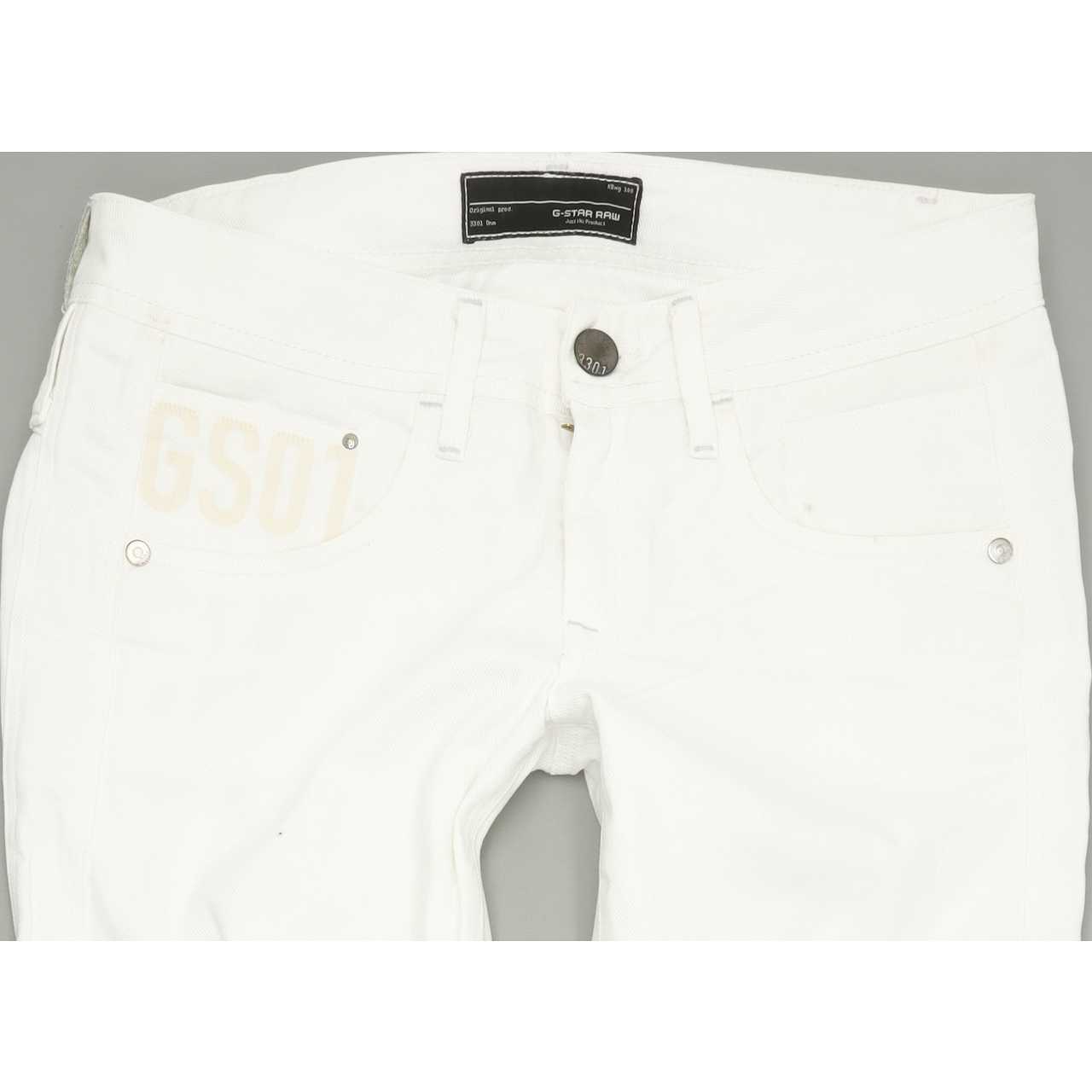 G-Star Saville Women White Straight Regular Jeans W30 L34