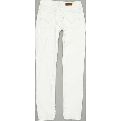 Levi's 571 Women Off White Straight Slim Stretch Jeans W26 L29