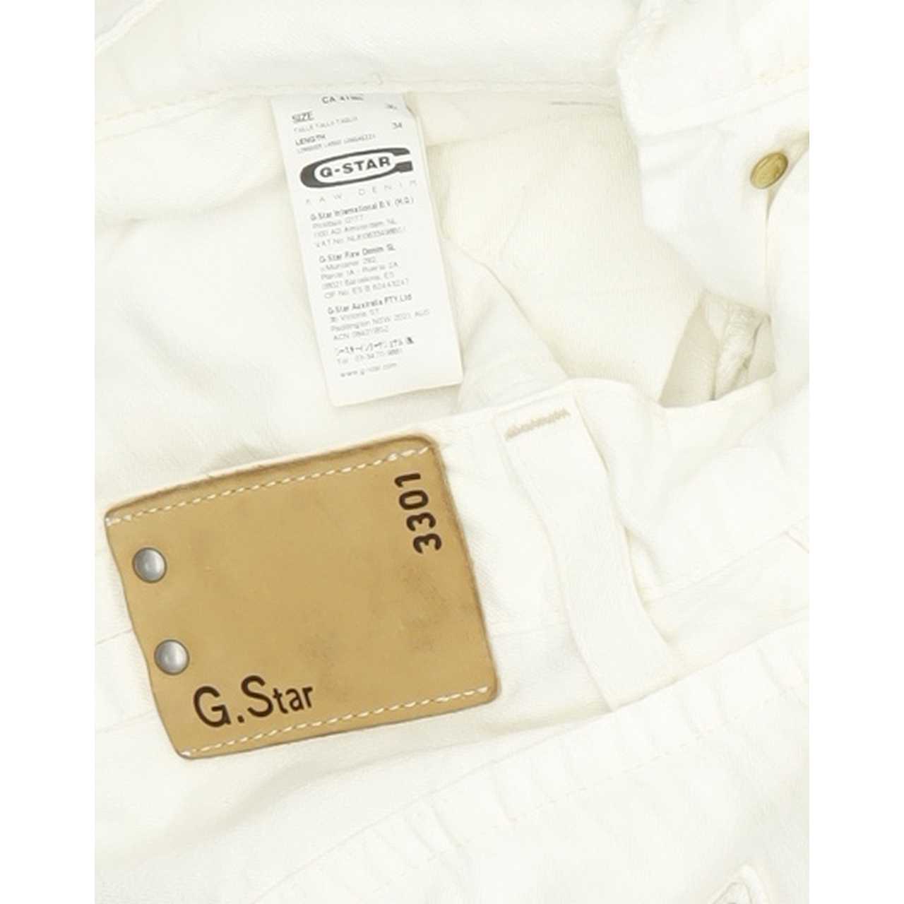 G-Star Radar Men White Straight Regular Jeans W30 L34