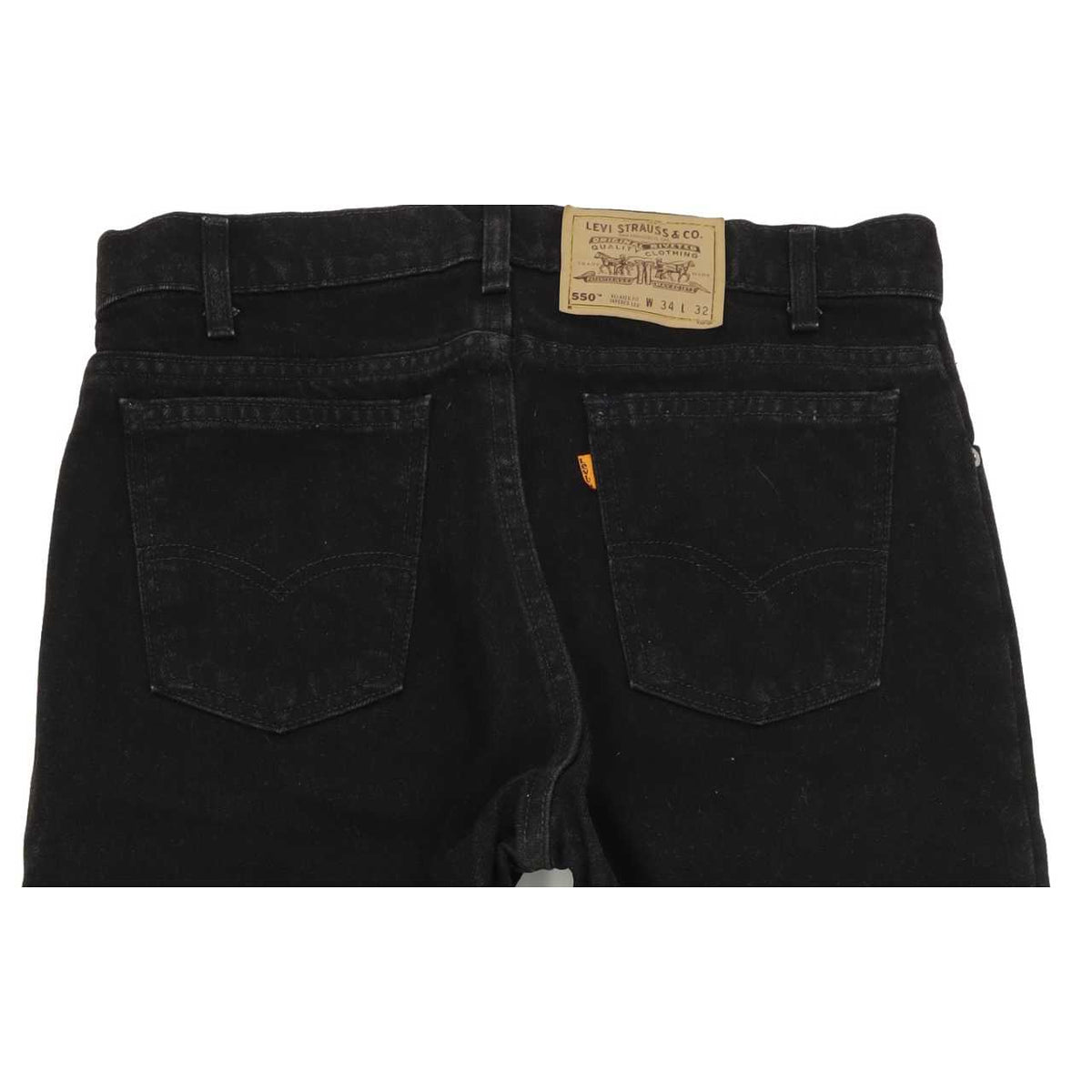 Levi's 550 Made in USA Black Tapered Relaxed Mom Jeans High Waisted W34 L32