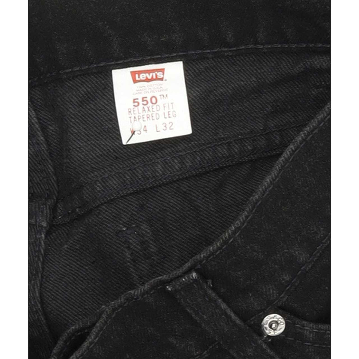 Levi's 550 Made in USA Black Tapered Relaxed Mom Jeans High Waisted W34 L32