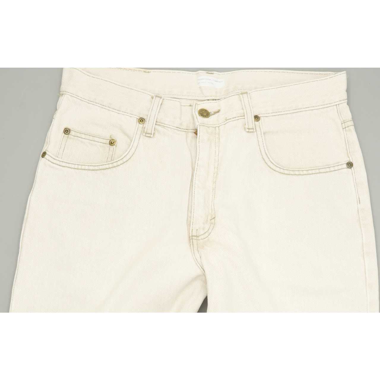Lee Men Beige Straight Regular Jeans W33 L29