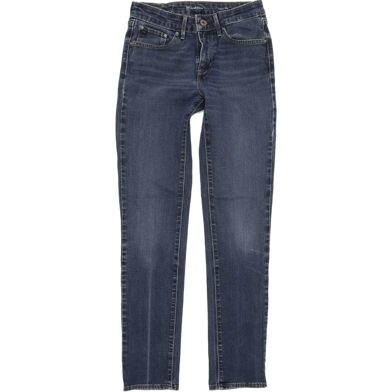 Levi's Classic Rise Women Blue Straight Slim Stretch Jeans W27 L31