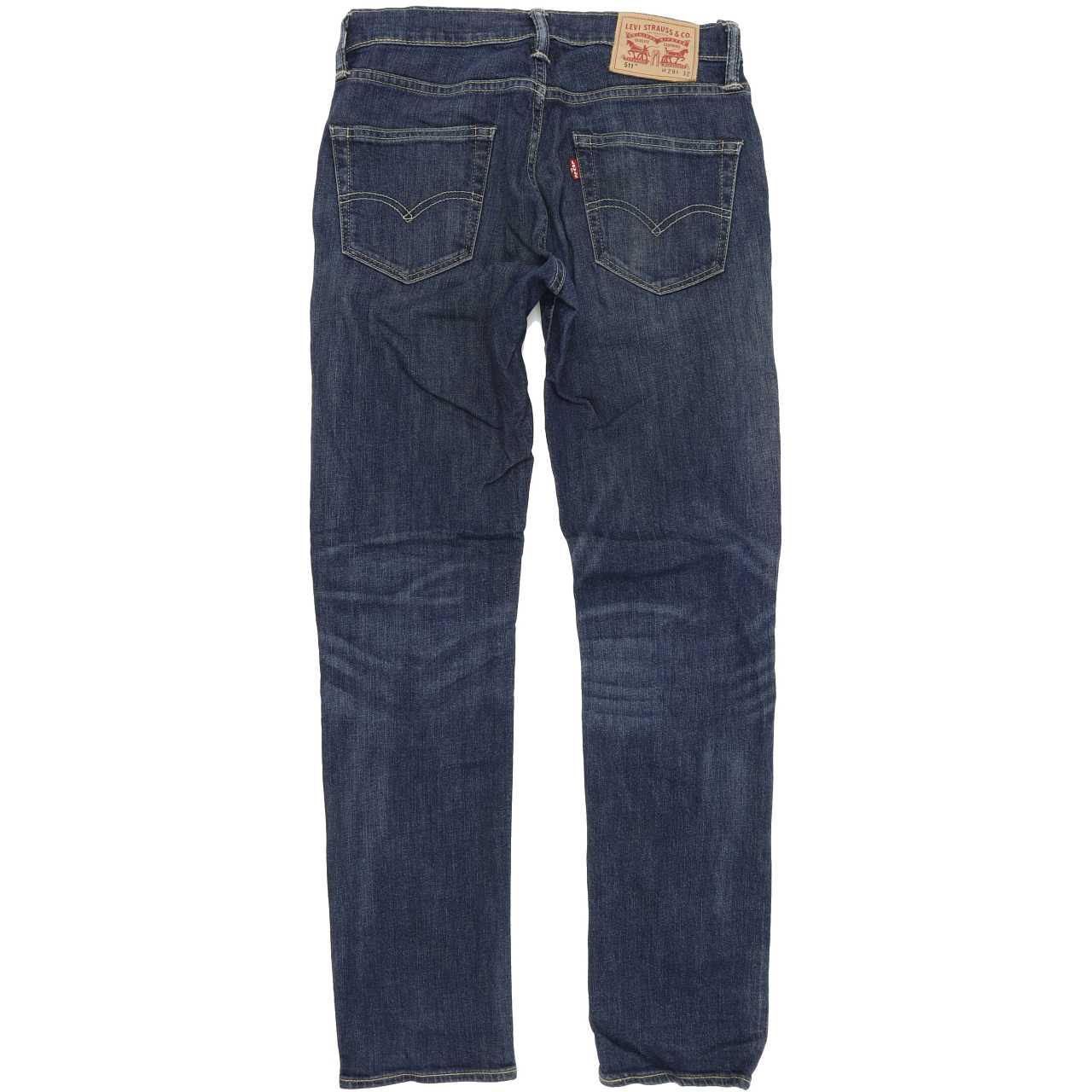 Levi's 511 Men Blue Straight Slim Stretch Jeans W29 L32