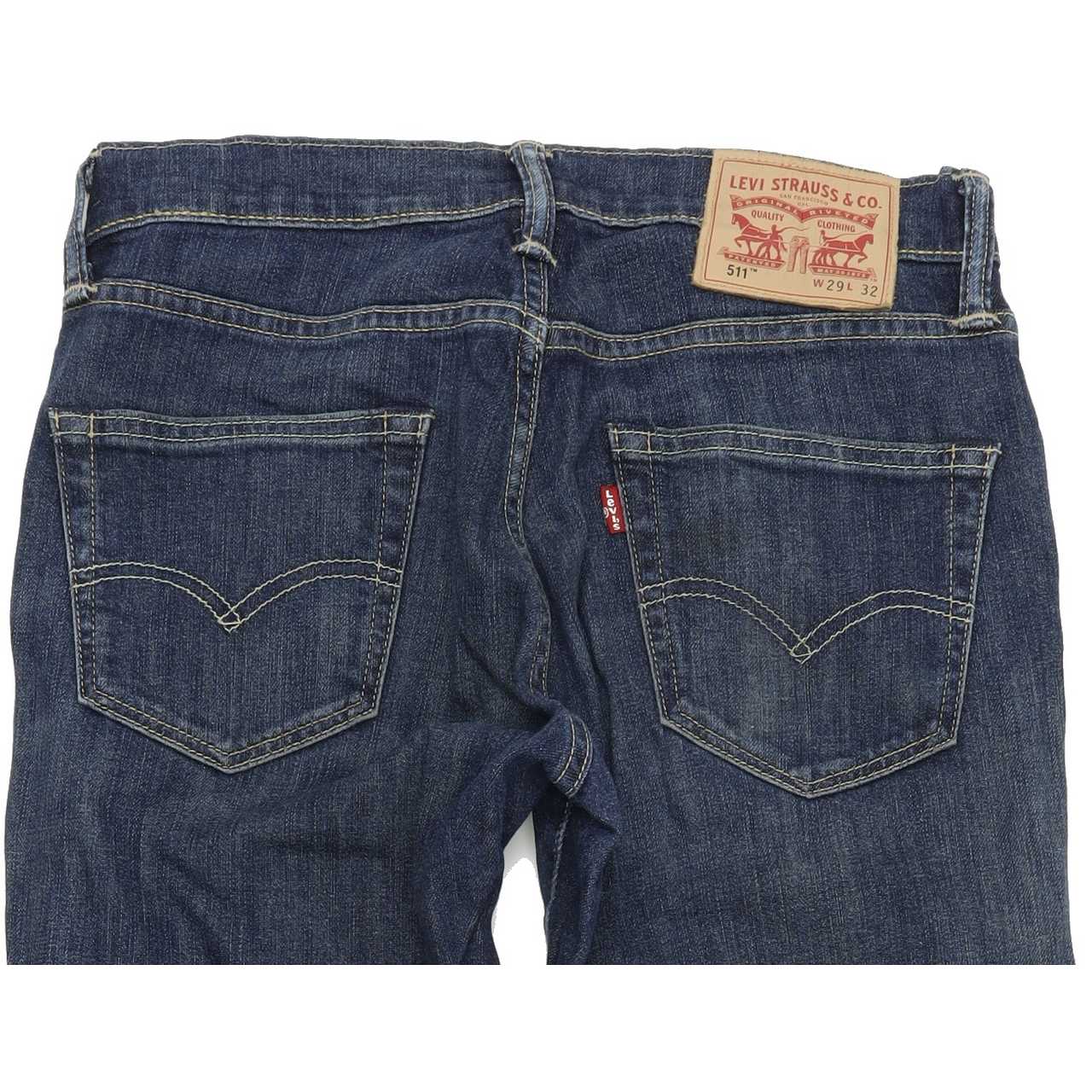 Levi's 511 Men Blue Straight Slim Stretch Jeans W29 L32