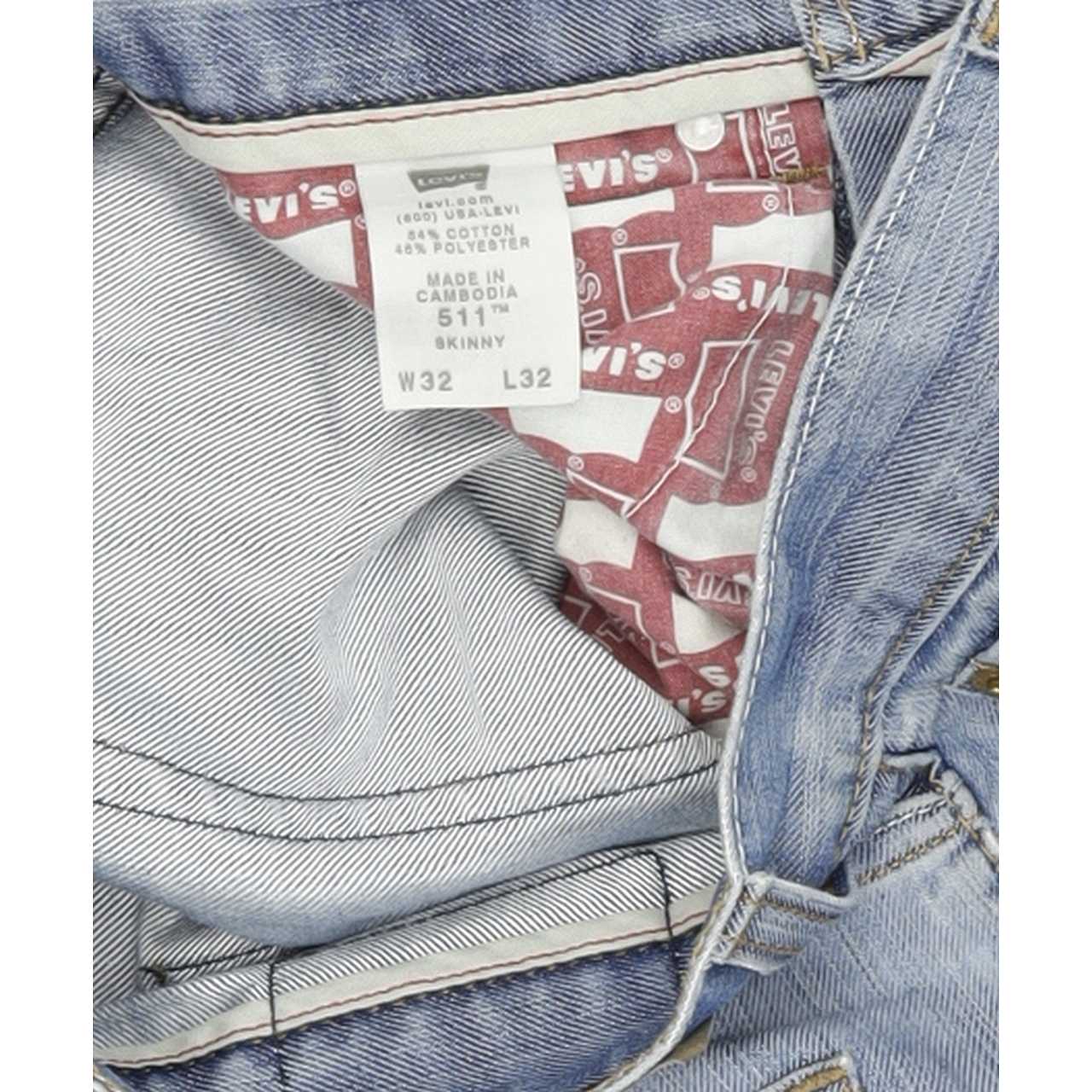 Levi's 511 Men Blue Straight Slim Jeans W32 L32