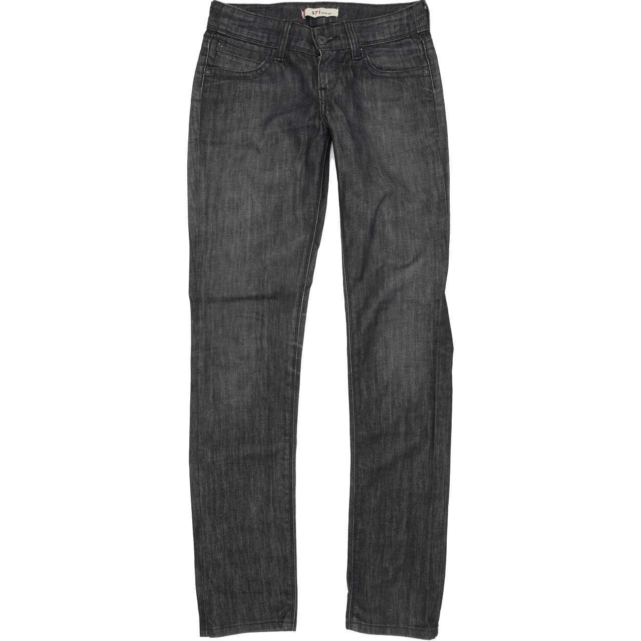 Levi's 571 Women Charcoal Straight Slim Stretch Jeans W29 L34
