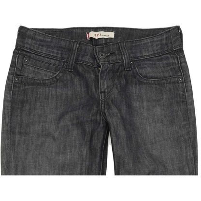 Levi's 571 Women Charcoal Straight Slim Stretch Jeans W29 L34