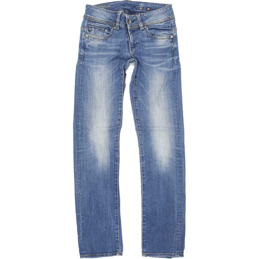 G-Star Midge Saddle Women Blue Straight Regular Stretch Jeans W26 L32