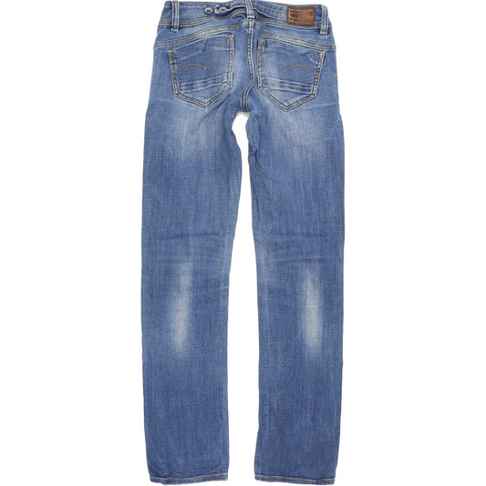 G-Star Midge Saddle Women Blue Straight Regular Stretch Jeans W26 L32