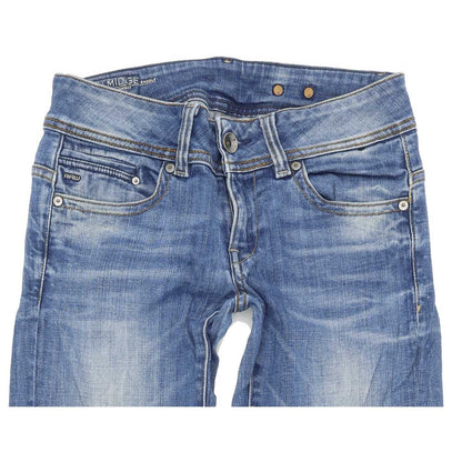 G-Star Midge Saddle Women Blue Straight Regular Stretch Jeans W26 L32
