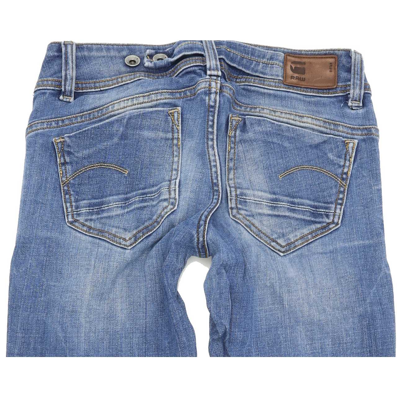 G-Star Midge Saddle Women Blue Straight Regular Stretch Jeans W26 L32