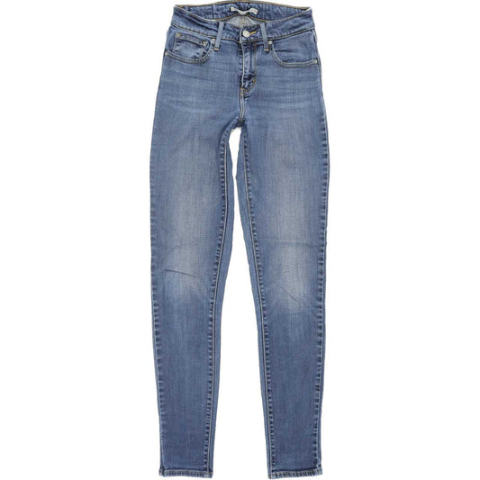 Levi's 721 High Rise Women Blue Skinny Slim Stretch Jeans W25 L32