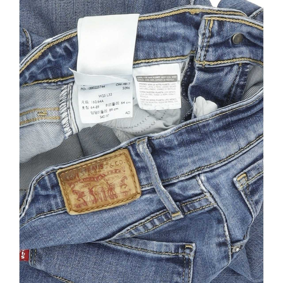 Levi's 721 High Rise Women Blue Skinny Slim Stretch Jeans W25 L32