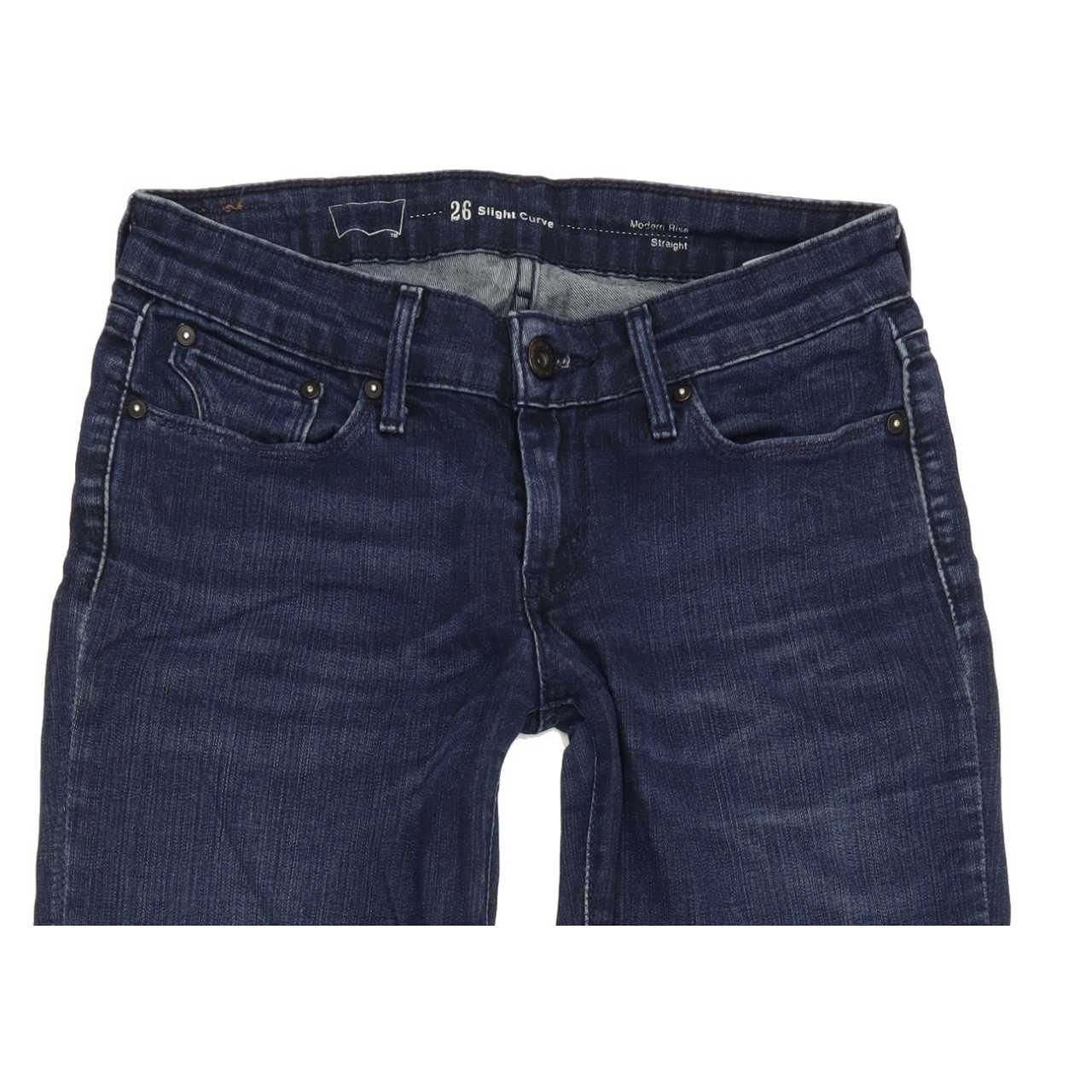 Levi's Slight Curve Women Blue Straight Slim Stretch Jeans W26 L33