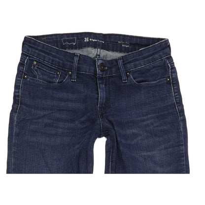 Levi's Slight Curve Women Blue Straight Slim Stretch Jeans W26 L33