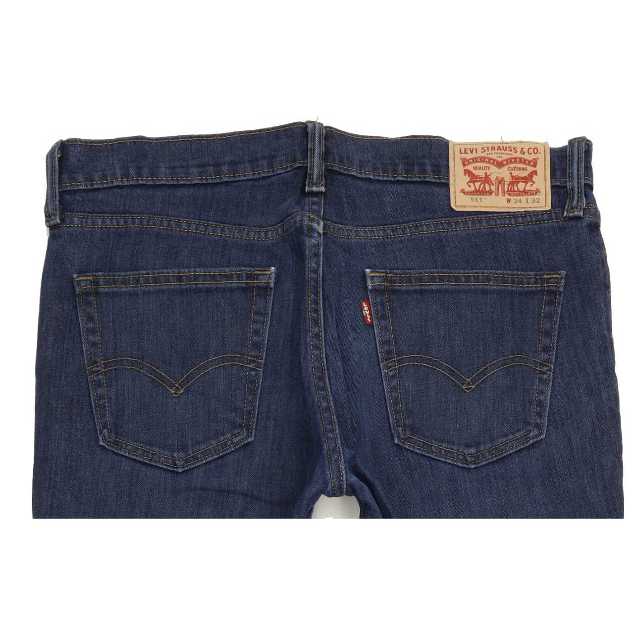 Levi's 511 Men Blue Straight Slim Stretch Jeans W34 L31