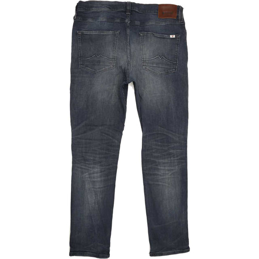Mustang Vegas Men Blue Straight Regular Stretch Jeans W36 L31