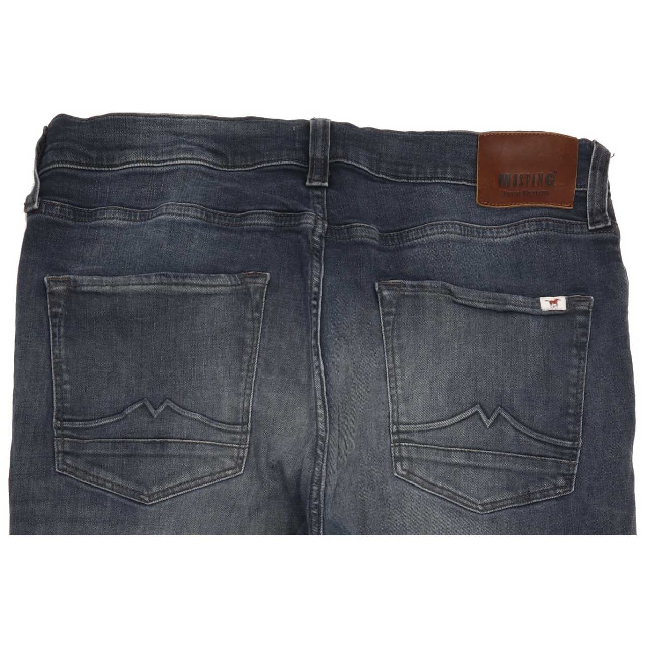 Mustang Vegas Men Blue Straight Regular Stretch Jeans W36 L31