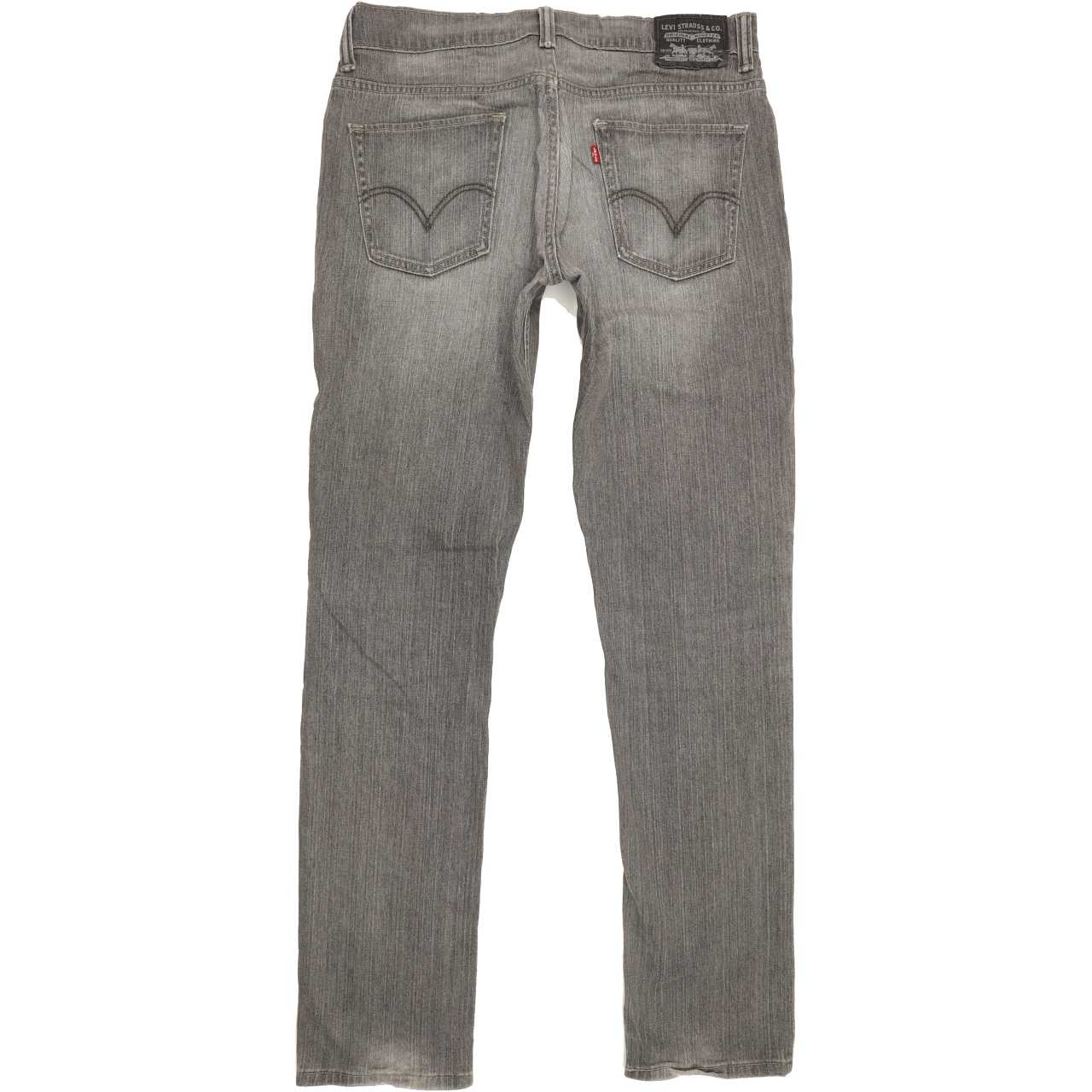 Levi's 511 Men Grey Straight Regular Stretch Jeans W34 L35