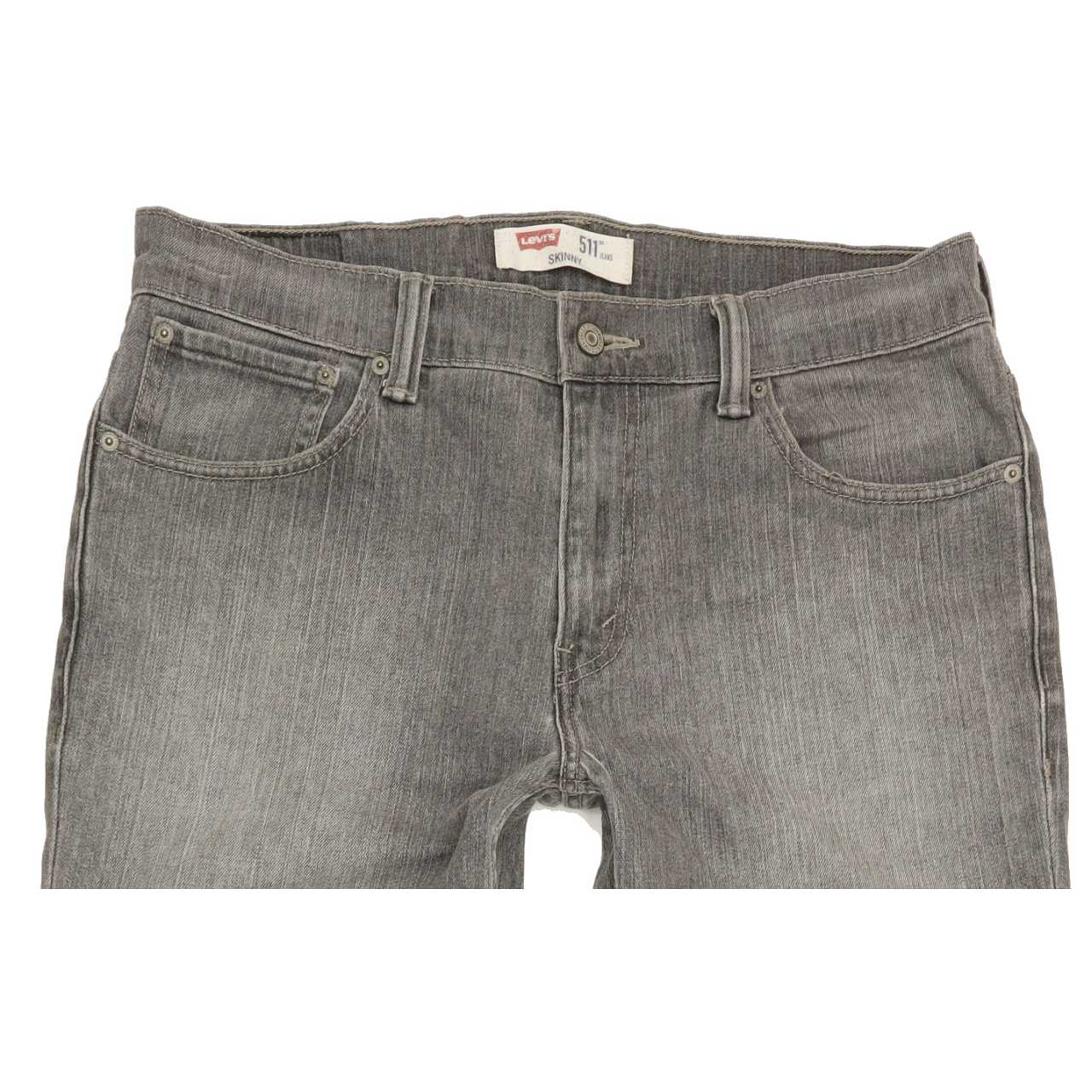 Levi's 511 Men Grey Straight Regular Stretch Jeans W34 L35