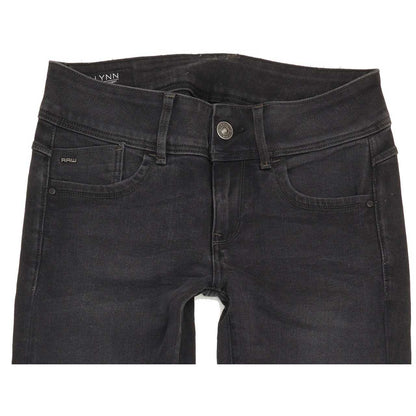 G-Star Lynn Mid Women Charcoal Straight Slim Stretch Jeans W27 L29