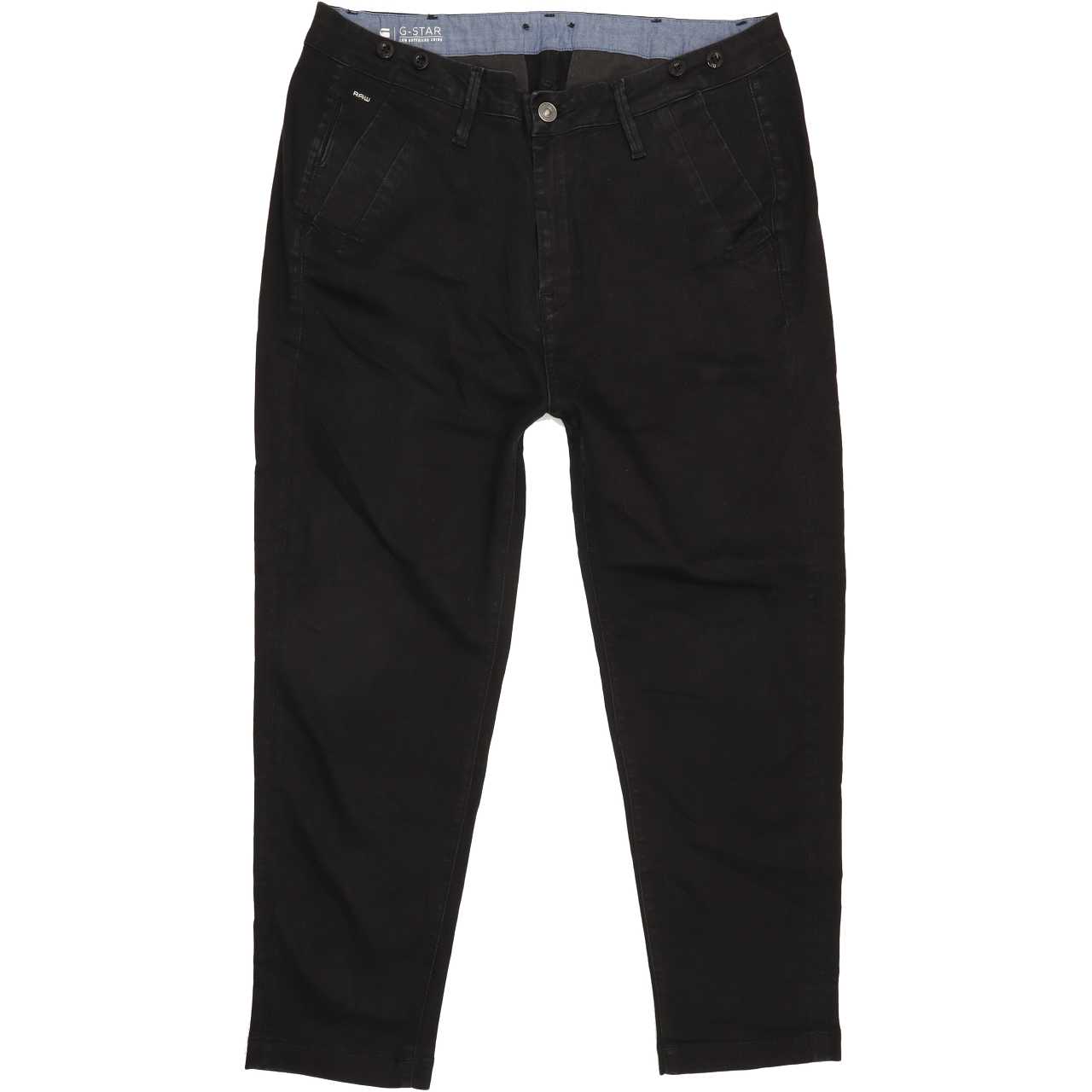 G-Star Bronson Boyfriend Black Straight Loose Chino Stretch Jeans High Waisted W31 L27
