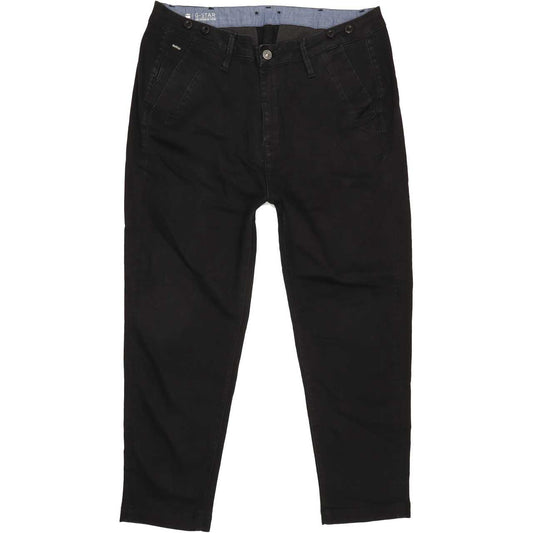 G-Star Bronson Boyfriend Black Straight Loose Chino Stretch Jeans High Waisted W31 L27