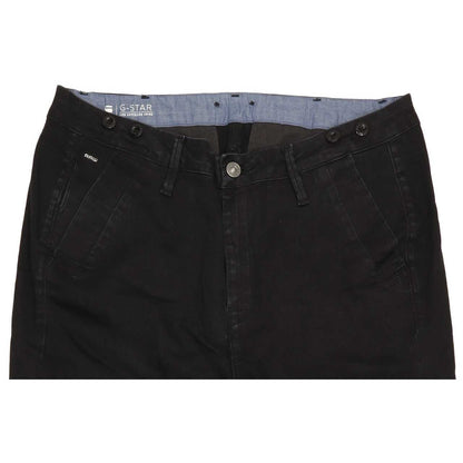 G-Star Bronson Boyfriend Black Straight Loose Chino Stretch Jeans High Waisted W31 L27