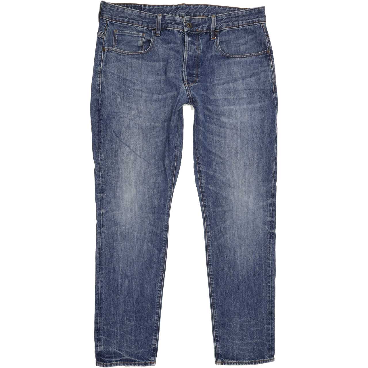 G-Star 3301 Deconstructed Men Blue Tapered Regular Jeans W36 L31
