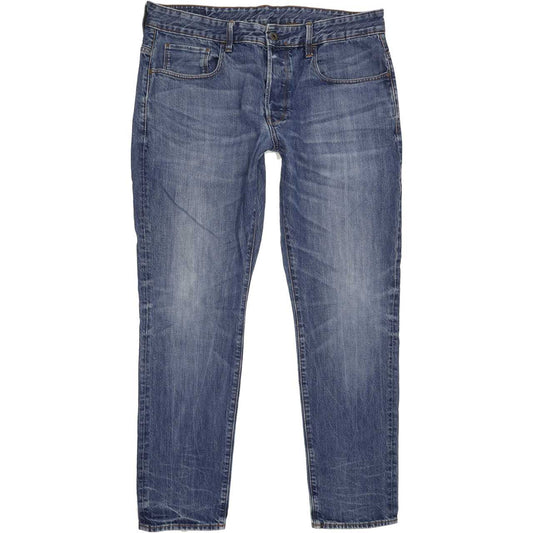G-Star 3301 Deconstructed Men Blue Tapered Regular Jeans W36 L31
