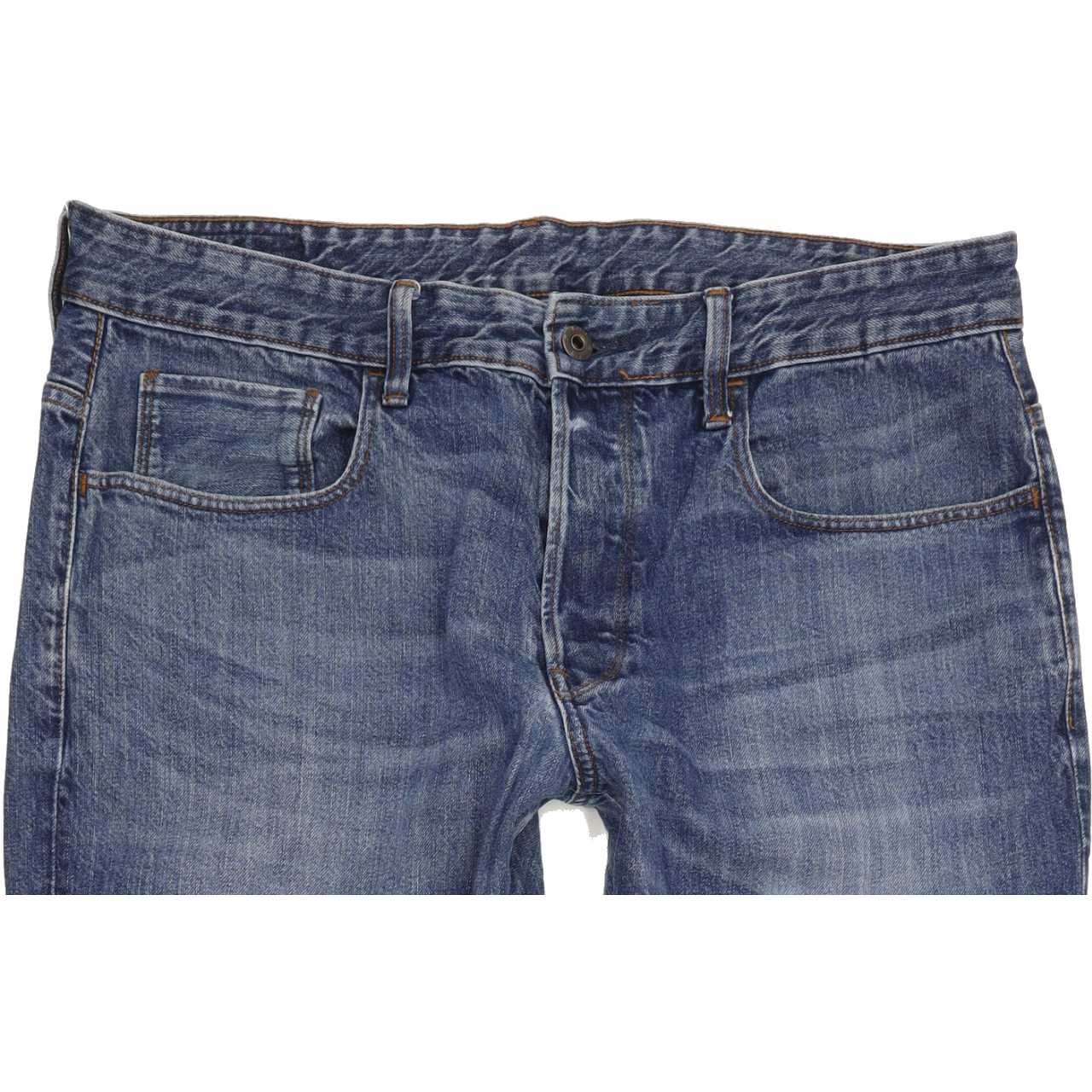 G-Star 3301 Deconstructed Men Blue Tapered Regular Jeans W36 L31