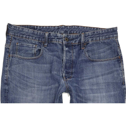 G-Star 3301 Deconstructed Men Blue Tapered Regular Jeans W36 L31
