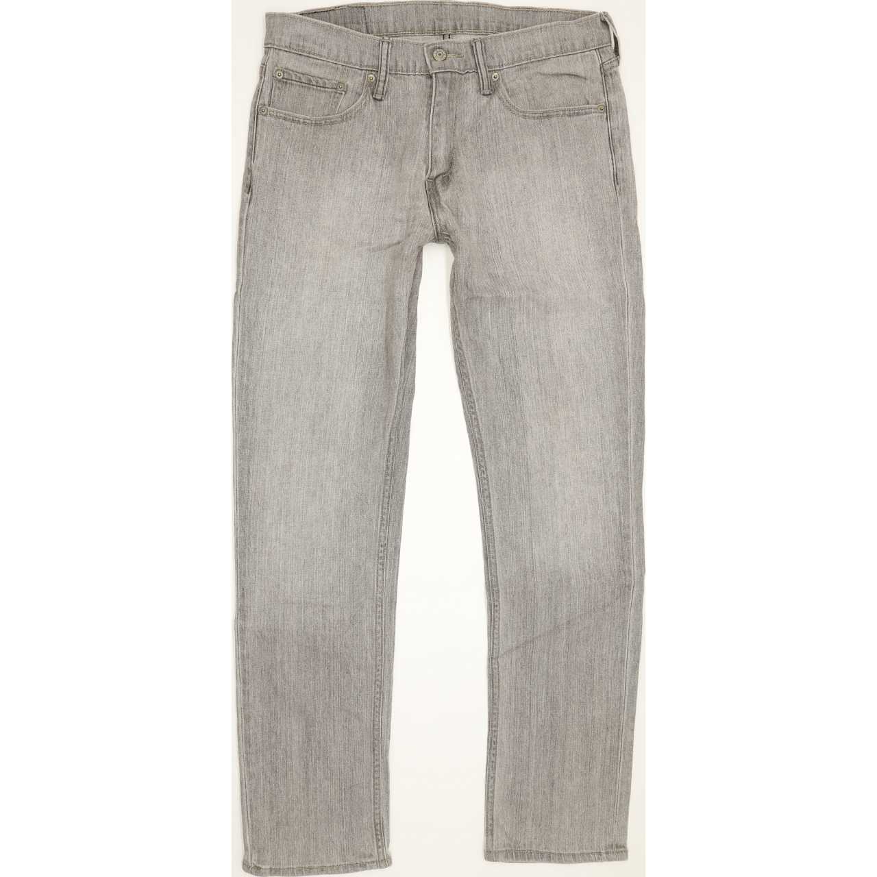 Levi's 511 Men Grey Straight Slim Stretch Jeans W33 L31