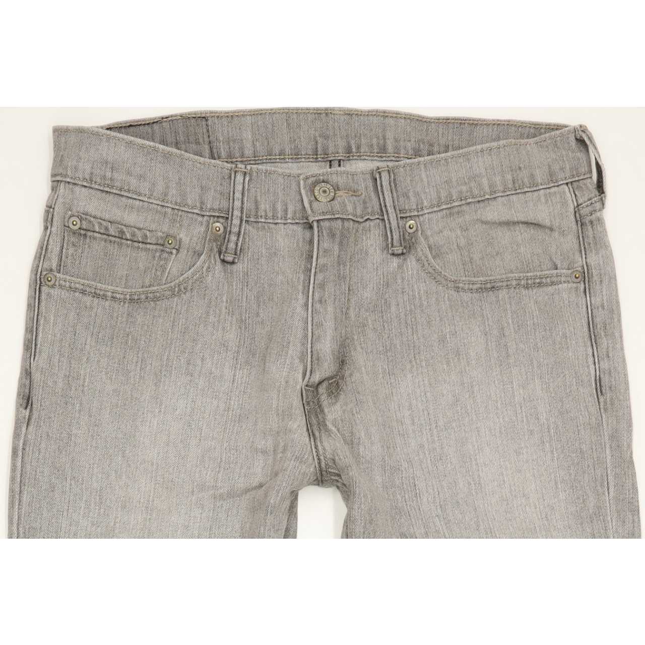 Levi's 511 Men Grey Straight Slim Stretch Jeans W33 L31