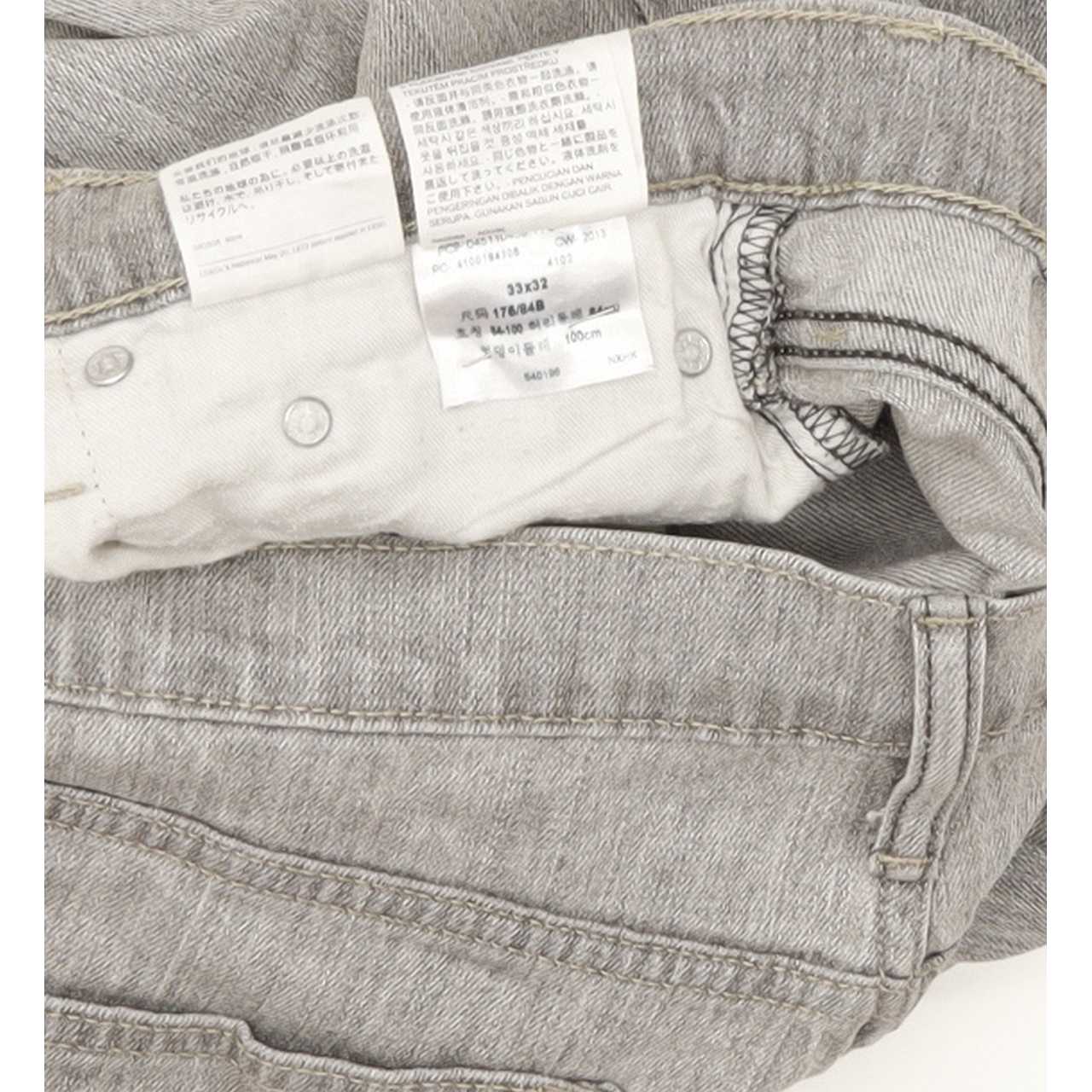 Levi's 511 Men Grey Straight Slim Stretch Jeans W33 L31