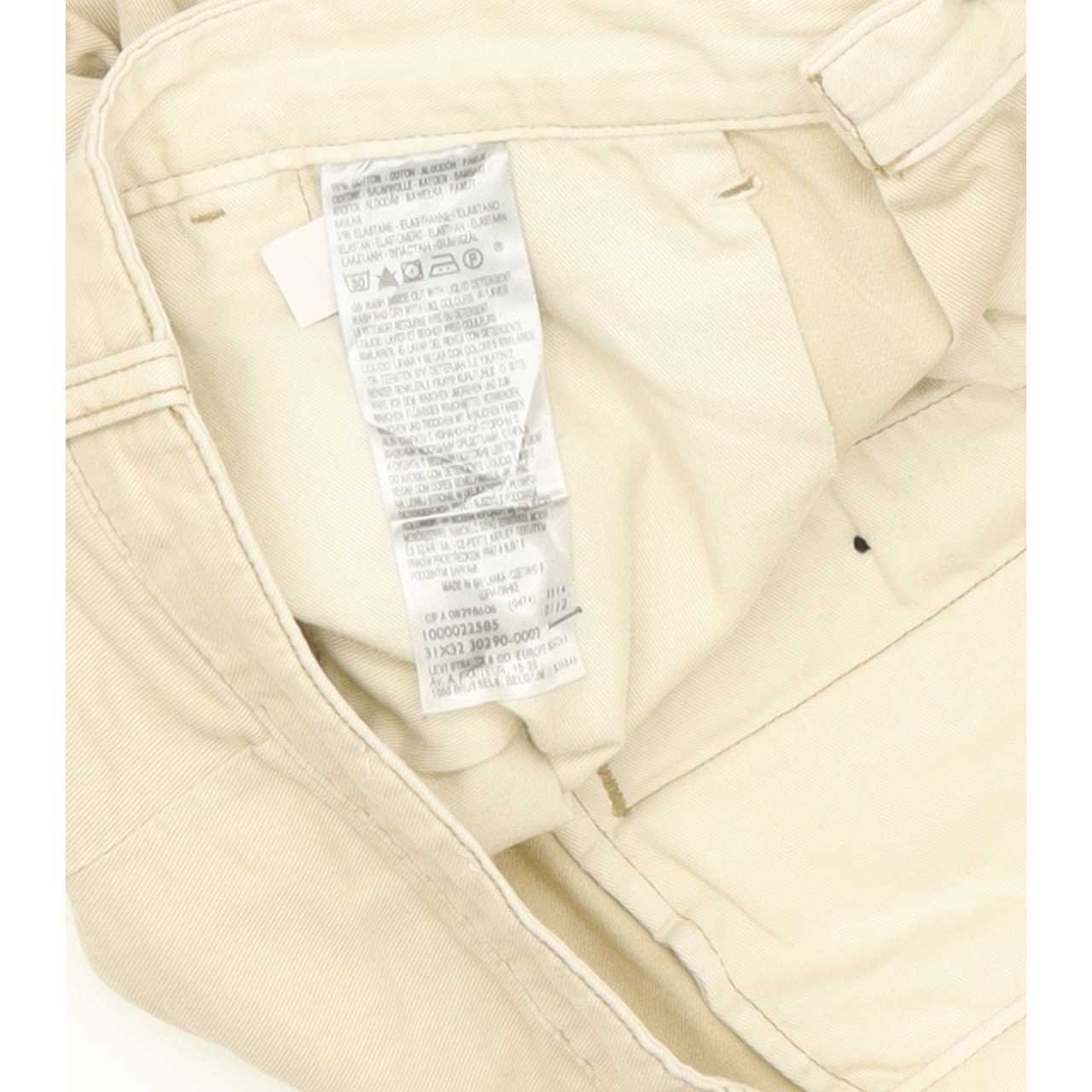 Levi's Men Beige Straight Regular Stretch Jeans W31 L32