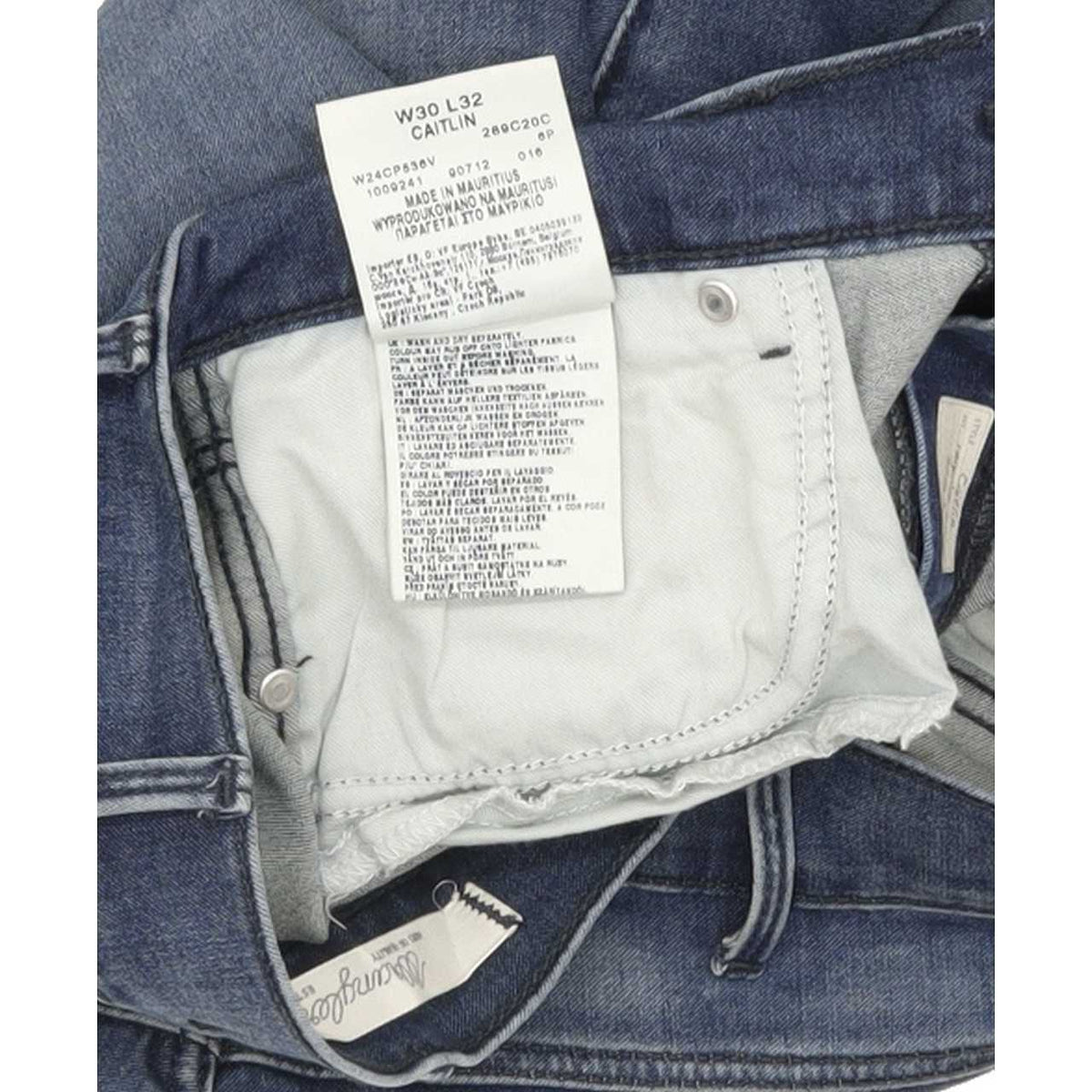 Wrangler Caitlin Women Blue Straight Regular Stretch Jeans W30 L30