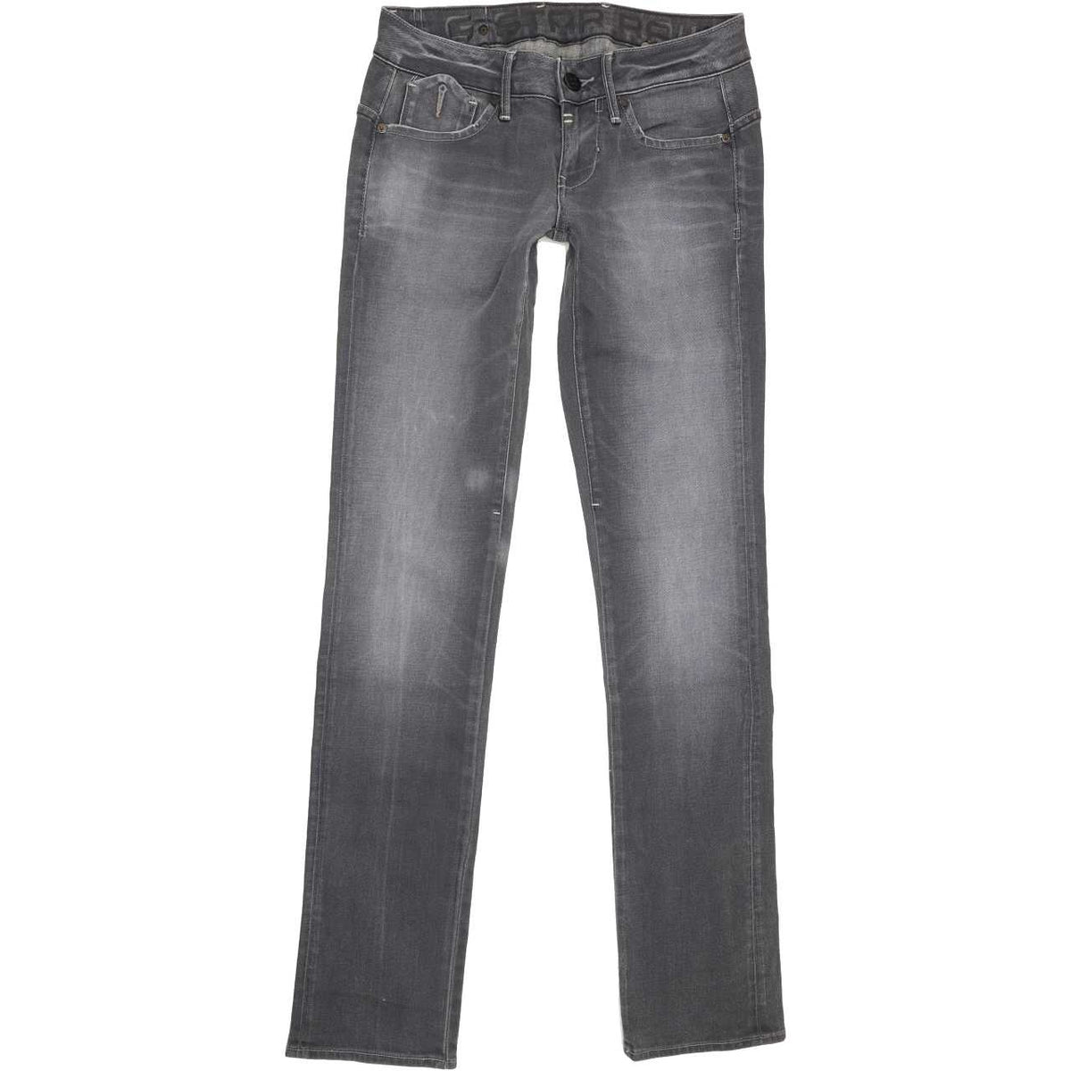 G-Star Corvet Women Grey Straight Slim Stretch Jeans W27 L34