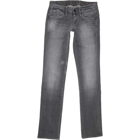 G-Star Corvet Women Grey Straight Slim Stretch Jeans W27 L34