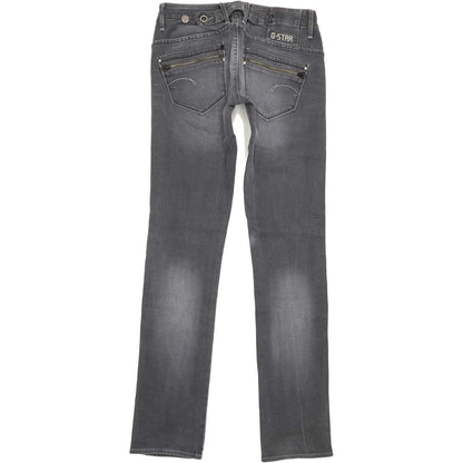 G-Star Corvet Women Grey Straight Slim Stretch Jeans W27 L34