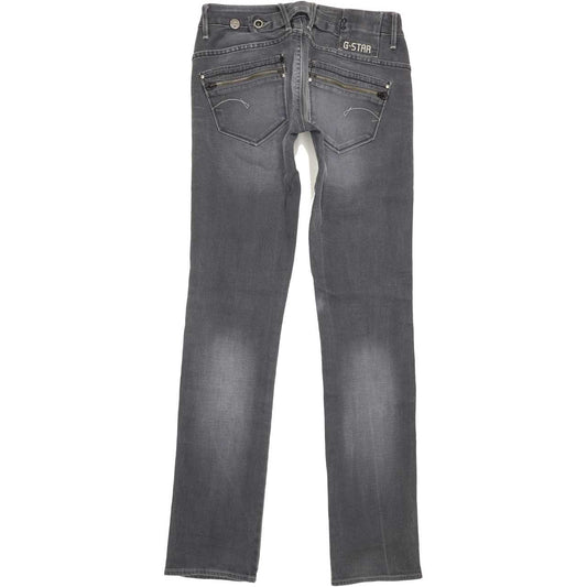 G-Star Corvet Women Grey Straight Slim Stretch Jeans W27 L34