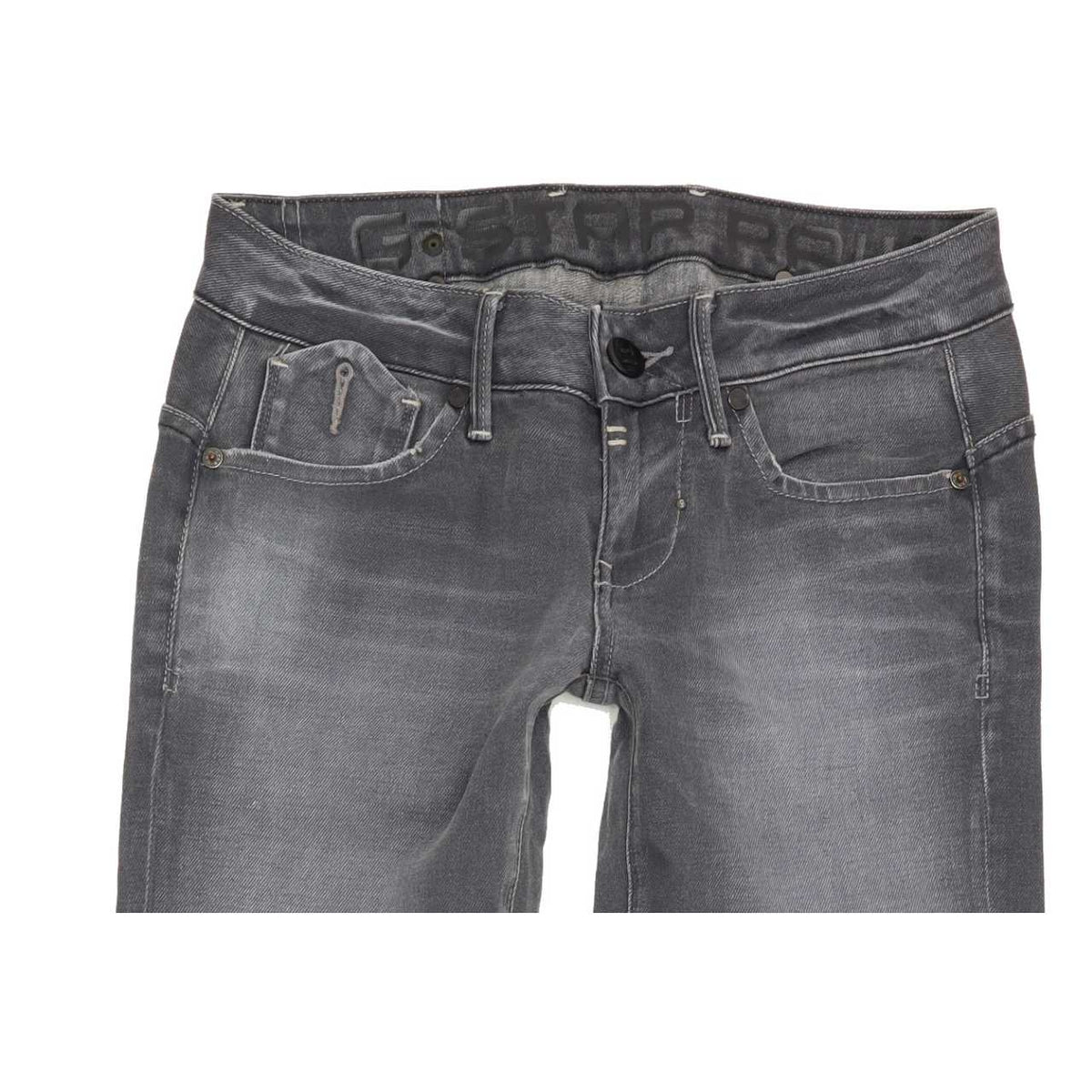 G-Star Corvet Women Grey Straight Slim Stretch Jeans W27 L34