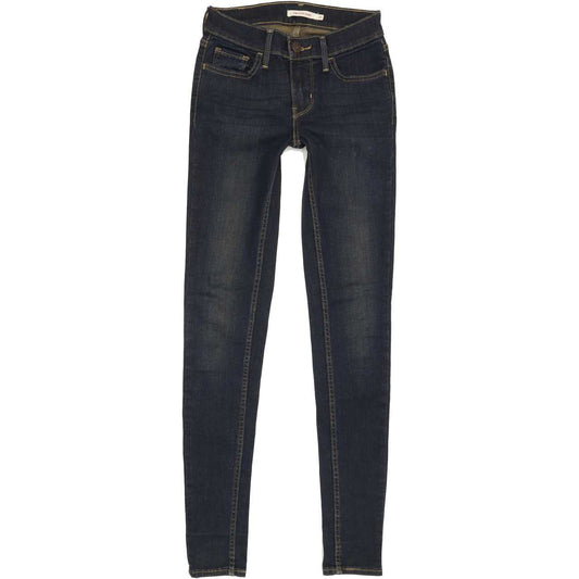 Levi's 710 Women Blue Skinny Regular Stretch Jeans W25 L30